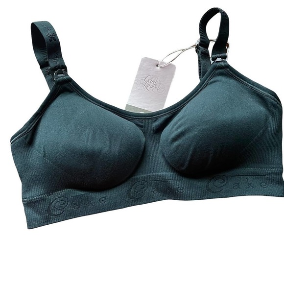 NEW CAKE LINGERIE WOMEN'S BLACK ROCK CANDY SEAMLESS SOFT NURSING BRA SIZE S - Picture 7 of 12